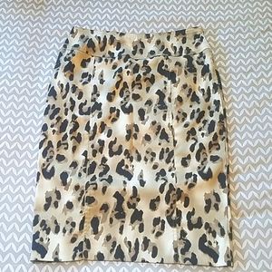 Sharon Young Leopard Print Skirt